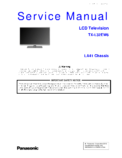 panasonic PCZ1303037CE  panasonic LCD TX-L32EW6 PCZ1303037CE.pdf