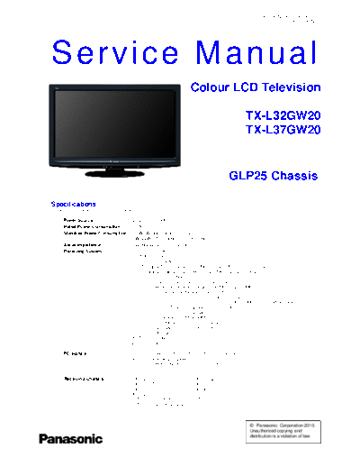 panasonic PCZ1005057CE  panasonic LCD TX-L32GW20 PCZ1005057CE.pdf