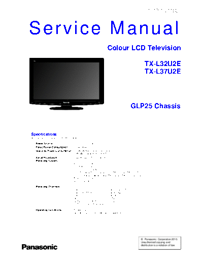 panasonic PCZ1003029CE  panasonic LCD TX-L32U2E PCZ1003029CE.pdf