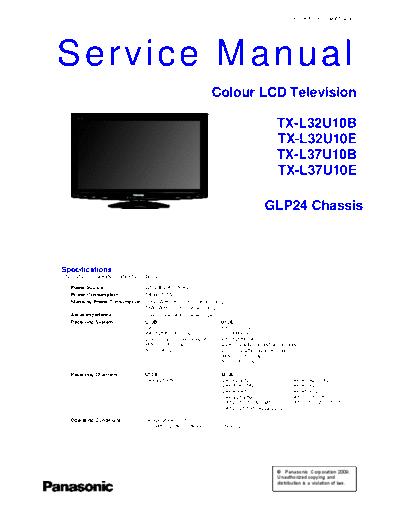panasonic PCZ0906109CE  panasonic LCD TX-L32U10B PCZ0906109CE.pdf