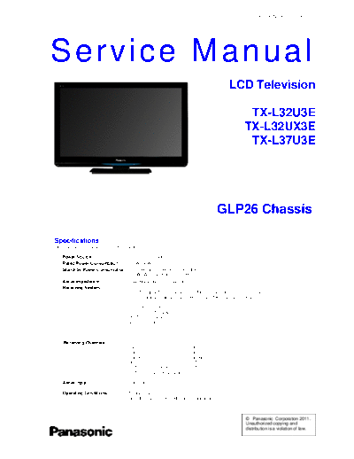 panasonic PCZ1104096CE  panasonic LCD TX-L32UX3E PCZ1104096CE.pdf