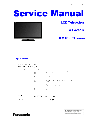 panasonic service manual  panasonic LCD TX-L32X5B service manual.pdf