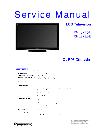 panasonic PCZ1103042CE  panasonic LCD TX-L37E3E PCZ1103042CE.pdf