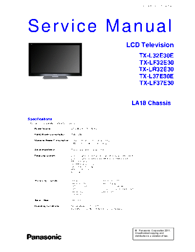 panasonic PCZ1102007CE  panasonic LCD TX-L37E30E PCZ1102007CE.pdf