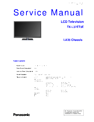 panasonic PCZ1202002CE  panasonic LCD TX-L37ET5EW PCZ1202002CE.pdf