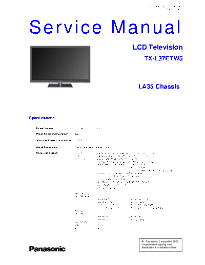 panasonic PCZ1202003CE  panasonic LCD TX-L37ETS51 PCZ1202003CE.pdf