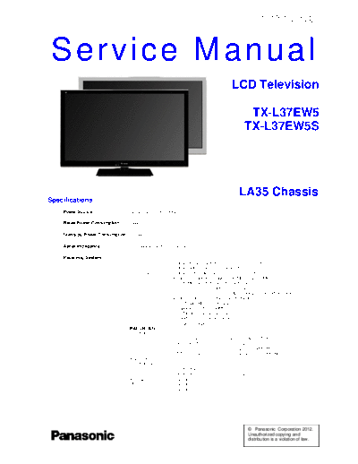 panasonic PCZ1202019CE  panasonic LCD TX-L37EW5 PCZ1202019CE.pdf