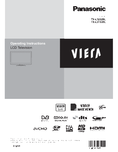 panasonic TQB0E0916  panasonic LCD TX-L37S20L TQB0E0916.pdf
