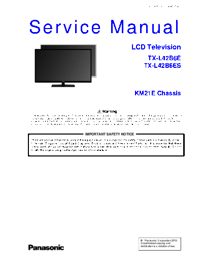panasonic PCZ1304117CE  panasonic LCD TX-L42B6E PCZ1304117CE.pdf
