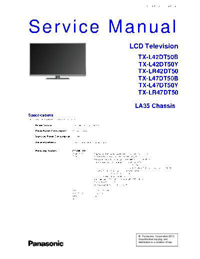 panasonic PCZ1203053CE  panasonic LCD TX-L42DT50B PCZ1203053CE.pdf