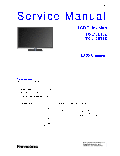 panasonic PCZ1202012CE  panasonic LCD TX-L42ET5E PCZ1202012CE.pdf