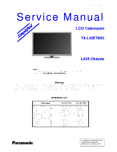 panasonic PCZ1203043AE  panasonic LCD TX-L42ETN53  chassis LA35 PCZ1203043AE.pdf