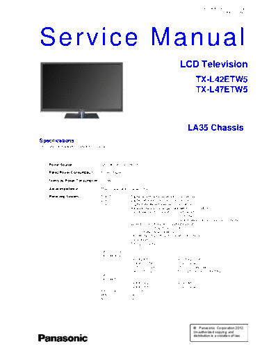panasonic PCZ1202013CE  panasonic LCD TX-L42ETX54 PCZ1202013CE.pdf