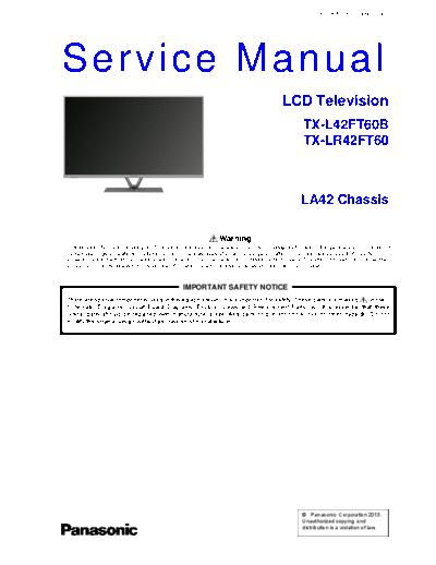 panasonic PCZ1304101CE  panasonic LCD TX-L42FT60B PCZ1304101CE.pdf
