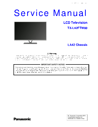 panasonic PCZ1304102CE  panasonic LCD TX-L42FTW60 PCZ1304102CE.pdf