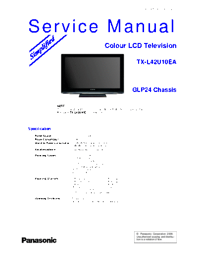 panasonic PCZ0908128AE  panasonic LCD TX-L42U10EA PCZ0908128AE.pdf
