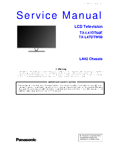 panasonic PCZ1303072CE  panasonic LCD TX-L47DTW60 PCZ1303072CE.pdf