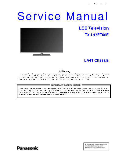 panasonic PCZ1302015CE  panasonic LCD TX-L47ET60E PCZ1302015CE.pdf