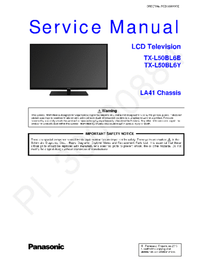 panasonic panasonic tx l50bl6b chassis la41  panasonic LCD TX-L50BL6B panasonic_tx_l50bl6b_chassis_la41.pdf