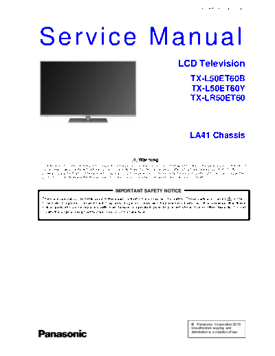 panasonic PCZ1302020CE  panasonic LCD TX-L50ET60B PCZ1302020CE.pdf