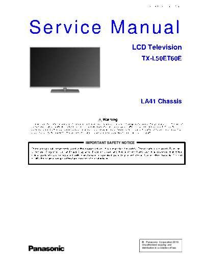 panasonic PCZ1302025CE  panasonic LCD TX-L50ET60E PCZ1302025CE.pdf