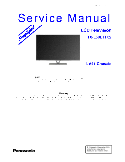 panasonic PCZ1303046AE  panasonic LCD TX-L50ETF62 PCZ1303046AE.pdf