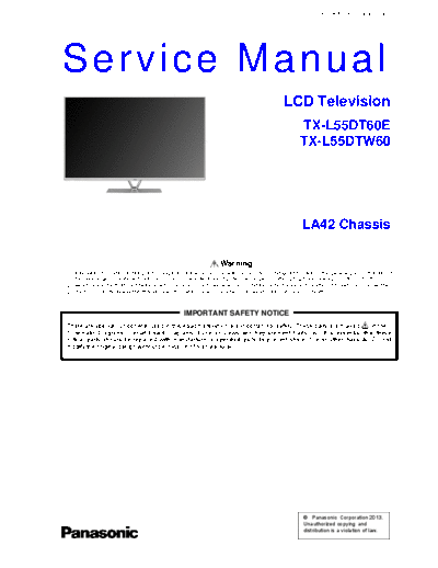 panasonic PCZ1303078CE  panasonic LCD TX-L55DTW60 PCZ1303078CE.pdf