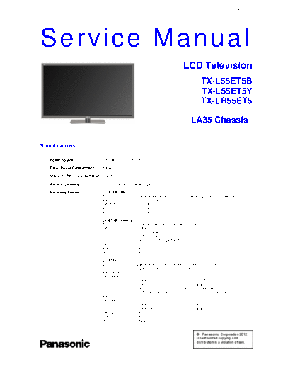 panasonic PCZ1203072CE  panasonic LCD TX-L55ET5B PCZ1203072CE.pdf