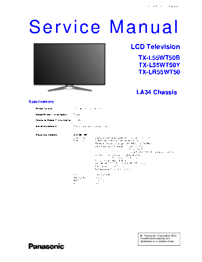 panasonic PCZ1205094CE  panasonic LCD TX-L55WT50B PCZ1205094CE.pdf