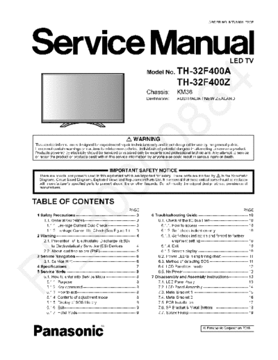 panasonic Panasonic TH-32F400A TH-32F400Z Chassis KM36  panasonic LED TH-32F400A Panasonic_TH-32F400A_TH-32F400Z_Chassis_KM36.pdf