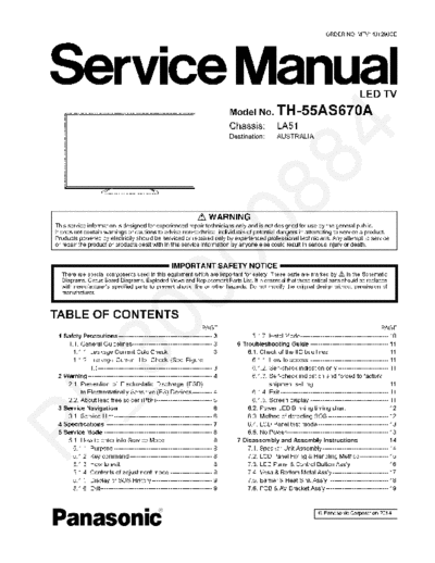 panasonic panasonic+th-55as670a+chassis+la51+led  panasonic LED TH-55AS670A Chassis LA51 panasonic+th-55as670a+chassis+la51+led.pdf