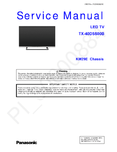 panasonic panasonic-TX-40DS500B  panasonic LED TX-40DS500B panasonic-TX-40DS500B.pdf