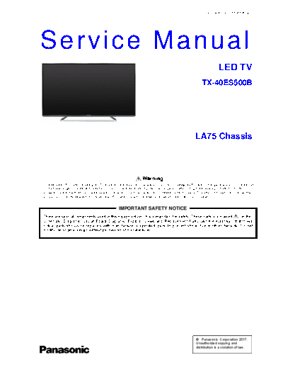 panasonic PCZ1705105CE  panasonic LED TX-40ES500B PCZ1705105CE.pdf