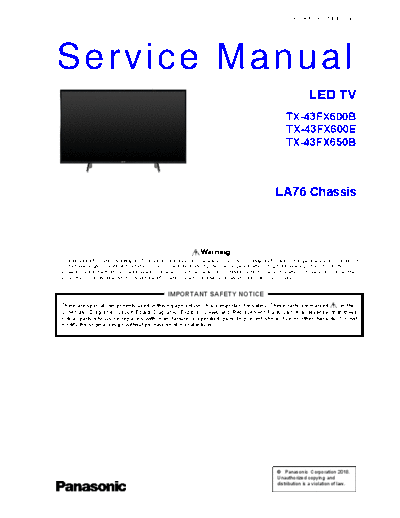 panasonic PCZ1803013CE  panasonic LED TX-43FX650B PCZ1803013CE.pdf