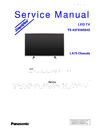 panasonic PCZ1804034AE  panasonic LED TX-43FXW654S PCZ1804034AE.pdf