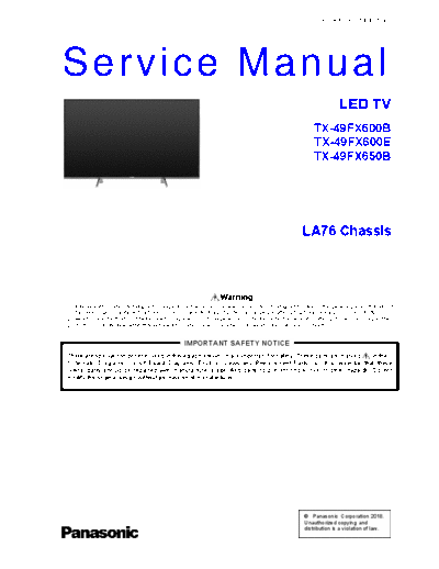 panasonic PCZ1803015CE  panasonic LED TX-49FX600 PCZ1803015CE.pdf