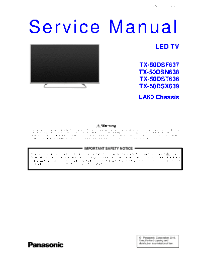 panasonic PCZ1602009CE  panasonic LED TX-50DSF637 PCZ1602009CE.pdf