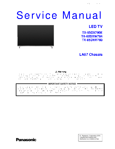 panasonic PCZ1603040CE  panasonic LED TX-65DX780E PCZ1603040CE.pdf