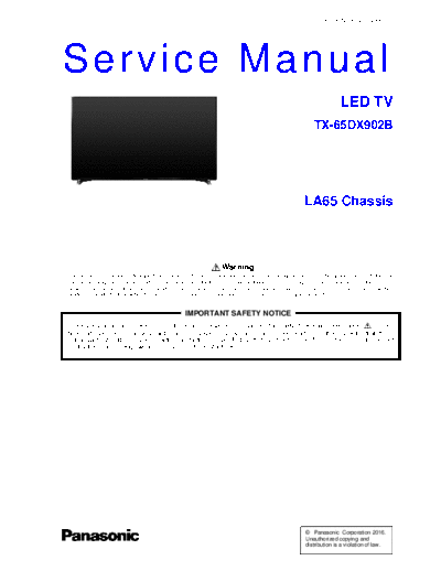 panasonic PCZ1602005CE  panasonic LED TX-65DX902B chassis LA65 PCZ1602005CE.pdf