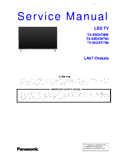 panasonic PCZ1603040CE  panasonic LED TX-65DXR780 PCZ1603040CE.pdf