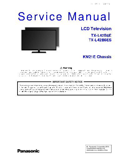 panasonic pcz1304117ce  panasonic LED TX-L42B6E  chassis KM21E pcz1304117ce.pdf