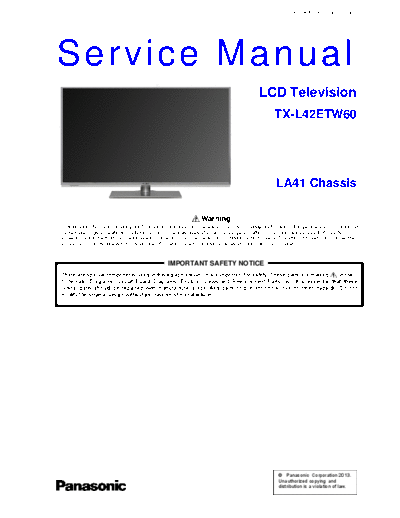 panasonic PCZ1302018CE  panasonic LED TX-L42ETW60 PCZ1302018CE.pdf