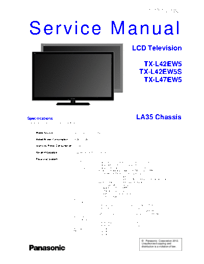 panasonic PCZ1202022CE  panasonic LED TX-L42EW5S PCZ1202022CE.pdf