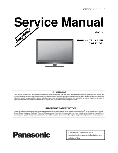 panasonic PCZ1207126AE  panasonic LED TX-L42U5E PCZ1207126AE.pdf