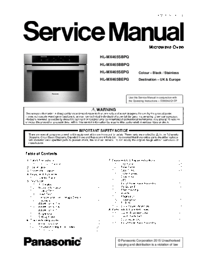 panasonic PMUK1507001CE PRINTD  panasonic Micro wave oven HL-MX465SBPQ PMUK1507001CE_PRINTD.pdf