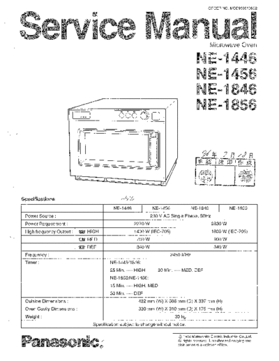 panasonic MOD9606106C2 NE-1446 1456 etc  panasonic Micro wave oven NE-1446_1456_etc MOD9606106C2_NE-1446_1456_etc.pdf