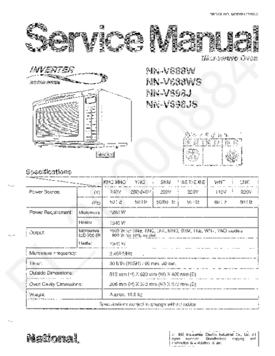 panasonic NN-V688W NN-V688WS NN-V698J NN-V698JS  panasonic Micro wave oven NN-V688W NN-V688WS NN-V698J Panasonic_NN-V688W_NN-V688WS_NN-V698J_NN-V698JS.pdf