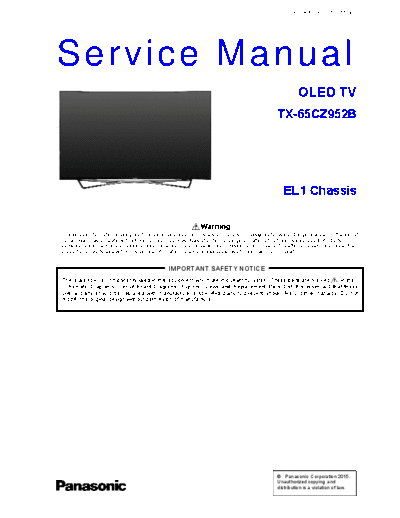panasonic PCZ1510151CE  panasonic Oled TV TX-65CZ952B PCZ1510151CE.pdf