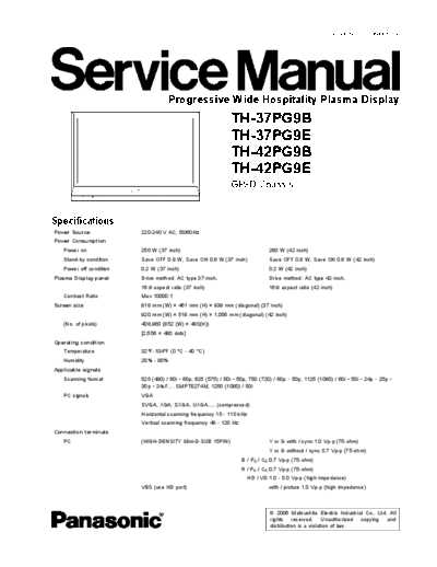 panasonic th 37 42pg9 b e  panasonic Plasma TV TH-37PG9B th_37_42pg9_b_e.pdf