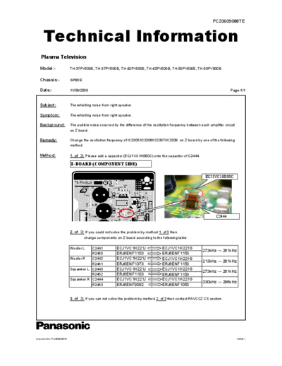 panasonic PCZ0609088TE  panasonic Plasma TV TH-42PV500B PCZ0609088TE.pdf